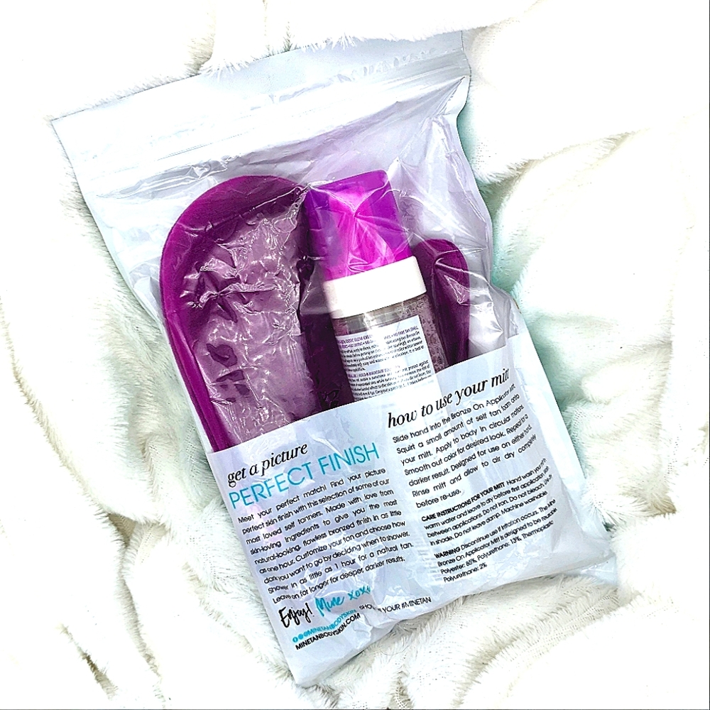 🔴 MINETAN Kit - Violet Gradual Tan + Purple Tanning Mitt - Picture 2 of 2
